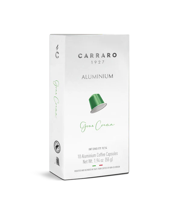 Carraro Gran Crema - Aluminium Compatible Nespresso® Capsules 10pc