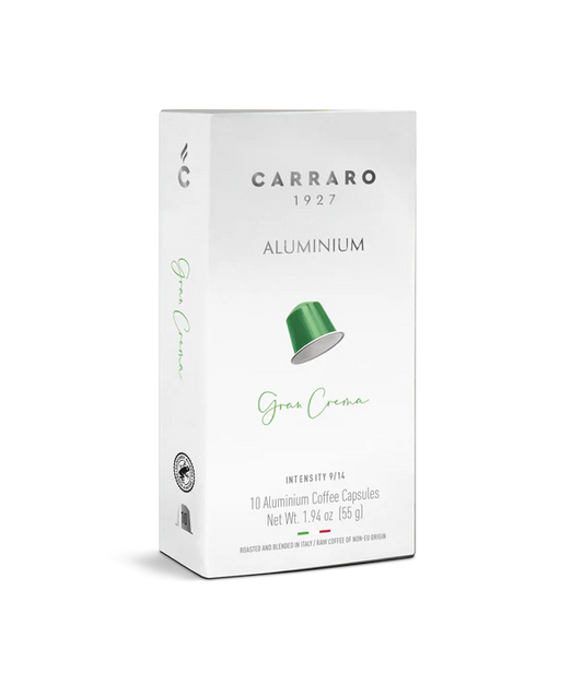 Carraro Gran Crema - Aluminium Compatible Nespresso® Capsules 10pc