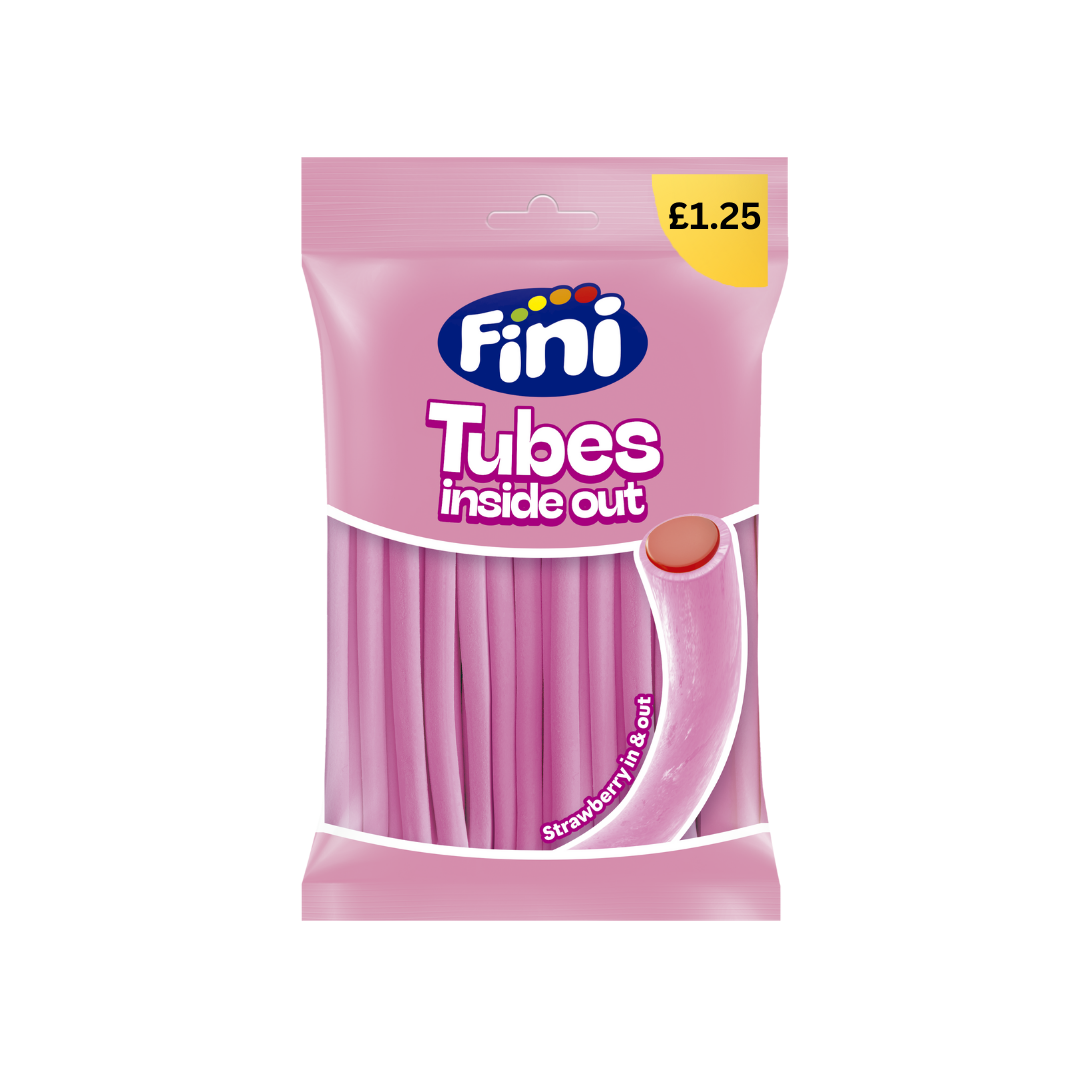 Fini Strawberry Inside Out Tubes 140g 士多啤梨味鉛筆糖
