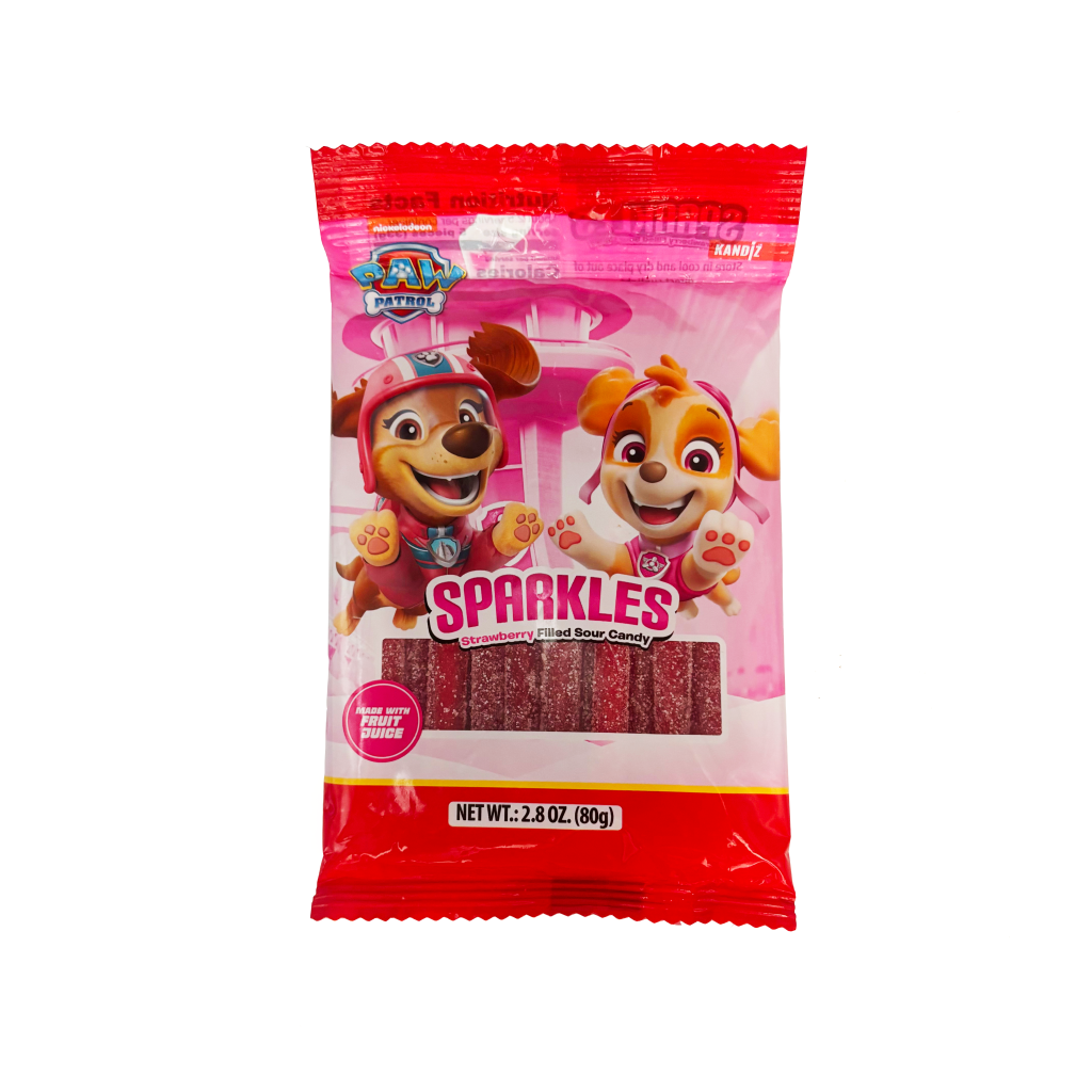 Paw Patrol Strawberry Filled Sour Candy 80g 汪汪隊立大功士多啤梨軟心酸鉛筆糖