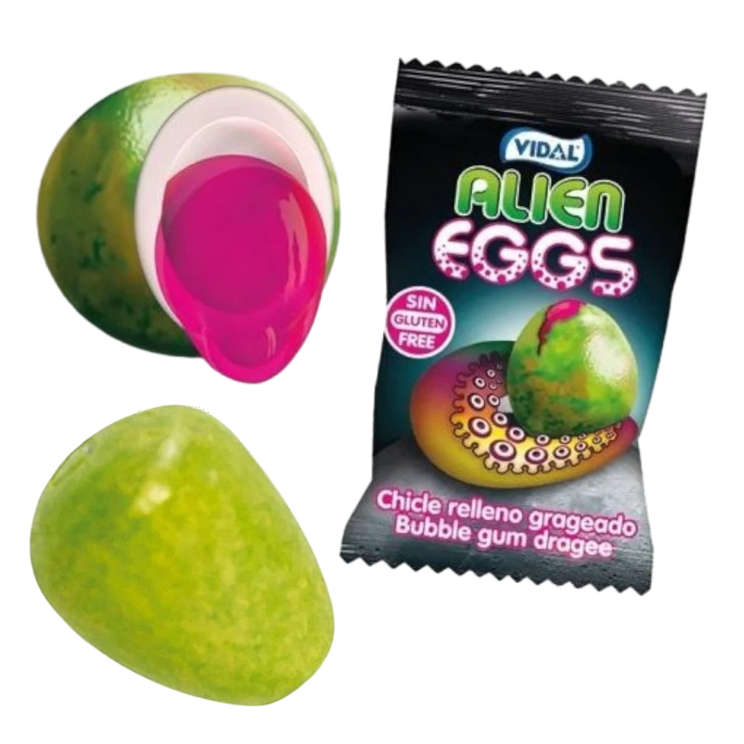 Vidal Alien Egg Bubblegum 1pc 外星蛋流心吹波糖