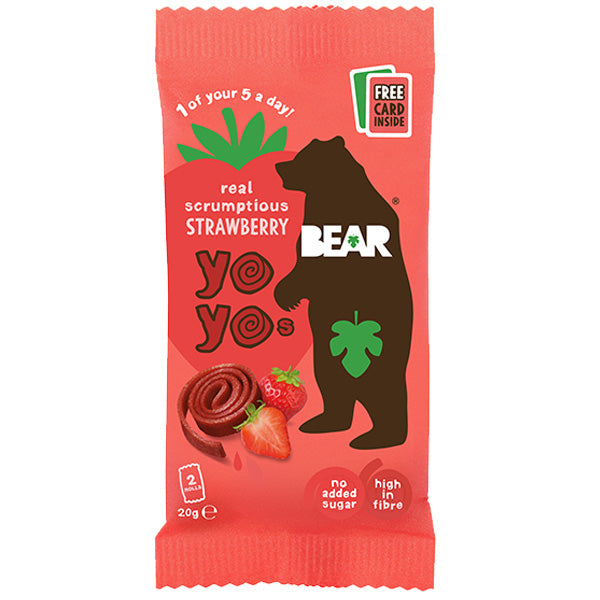 Bear Snacks Strawberry Yoyos 20g