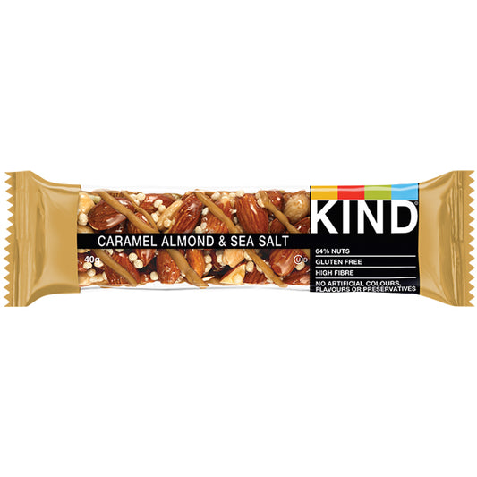 Kind Bar Caramel, Almond & Sea Salt 40g (UK)  焦糖海鹽杏仁堅果棒(英國版)
