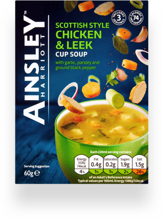 Ainsley Harriott Scottish Chicken & Leek Cup Soup 3pk 蘇格蘭式雞英蔥湯(3包裝)