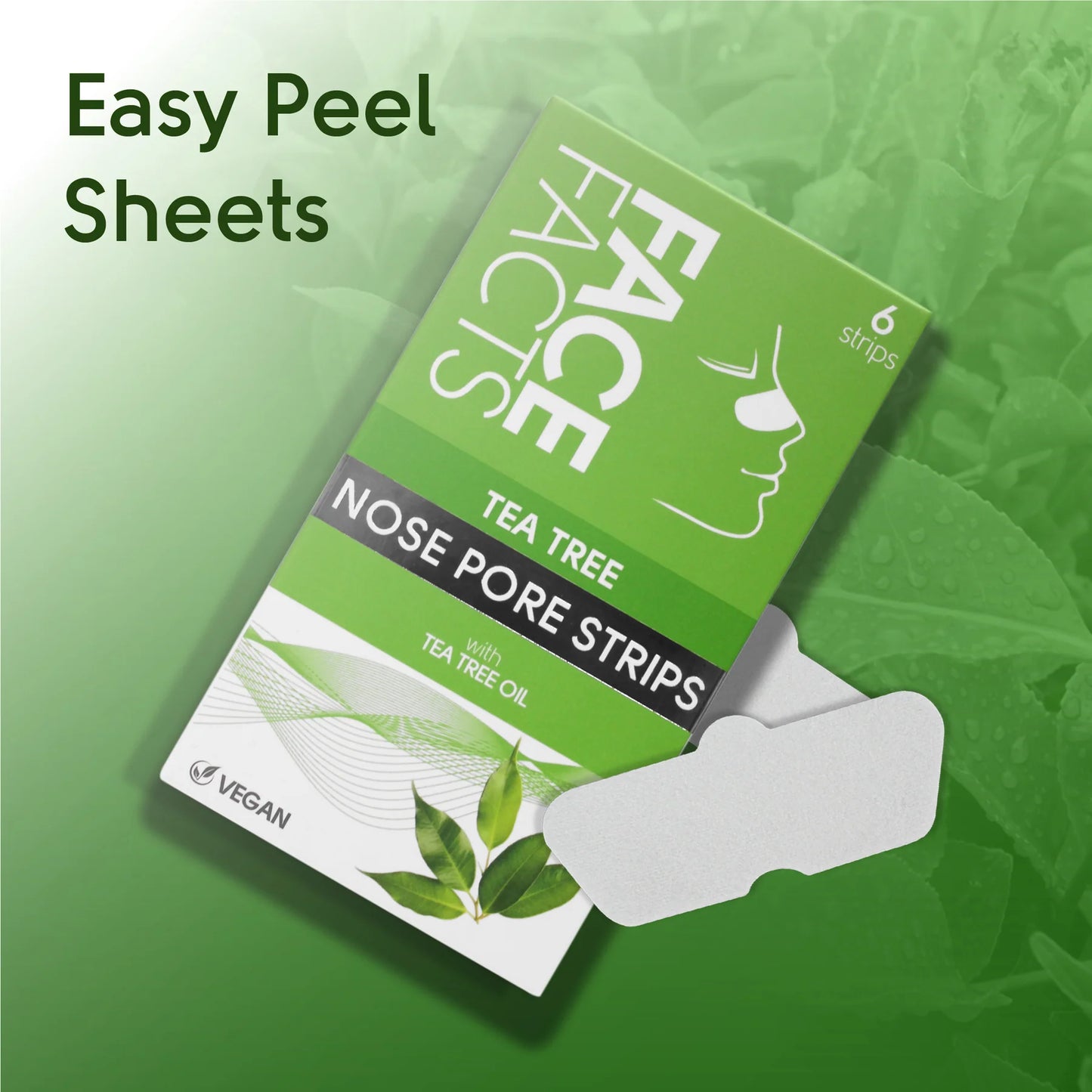 Face Facts Tea Tree Nose Pore Strips 6 Strips