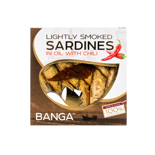 Banga Lightly Smoked Sardines in Oil with Chilli 120g
