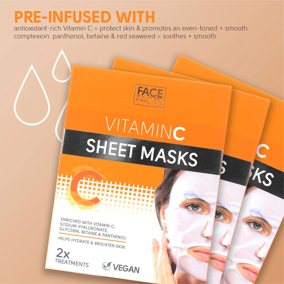 Face Facts Vitamin C Sheet Masks 2pc