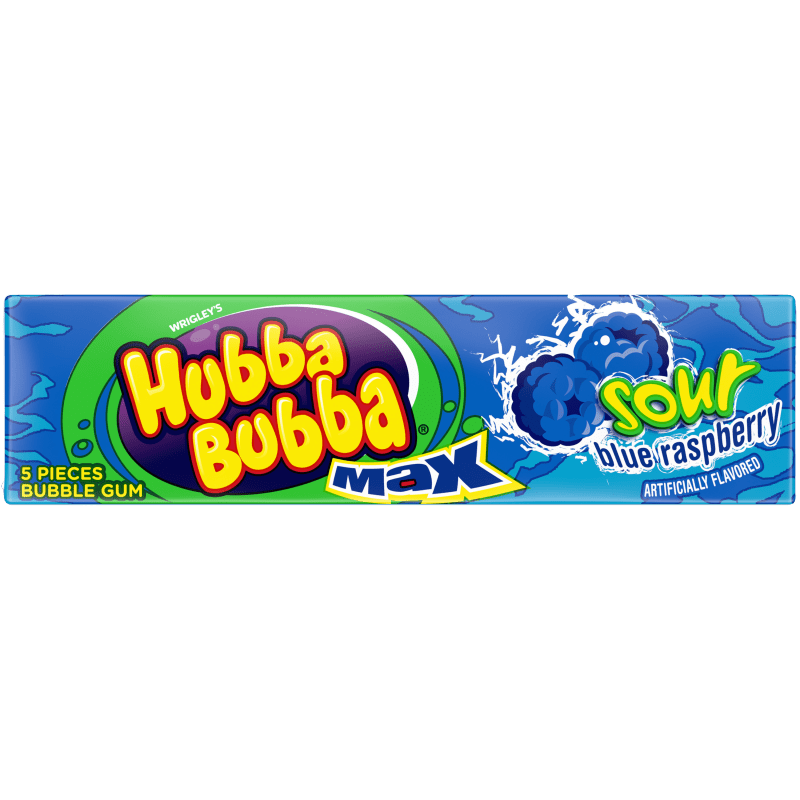 Hubba Bubba Max Gum 5 Pc Sour Blue Raspberry 藍桑子味吹特大波吹波糖