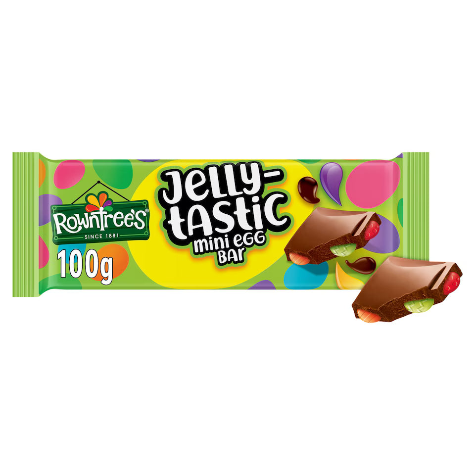 Rowntrees Jelly Tastic Mini Egg Chocolate Bar 90g