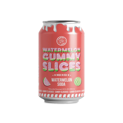 Candy Lips Watermelon Gummy Slices 355ml 西瓜橡皮糖味汽水