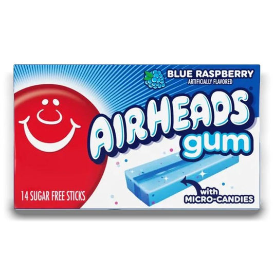 Airheads Blue Raspberry Gum 33g 美國經典藍桑子香口膠