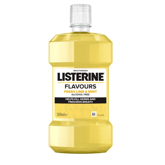 Listerine Flavours Fresh Lime & Mint Alcohol Free Mouthwash 500ml