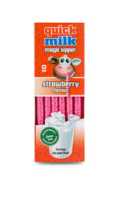 Quick Milk Strawberry Straws 13pc