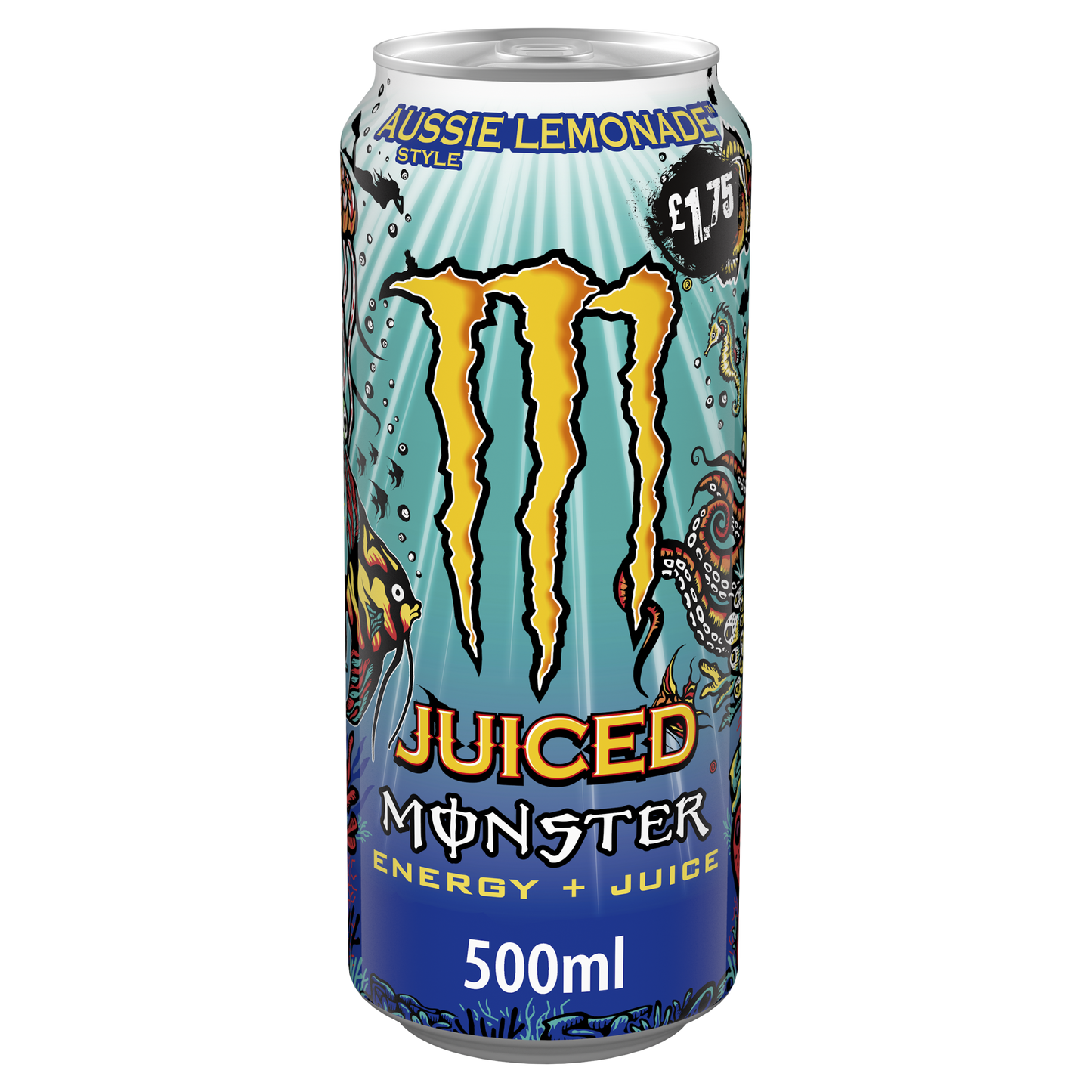 Monster Energy Aussie Lemonade 500ml (UK Version) 魔爪澳式香檸味能量飲品(英國增量版)