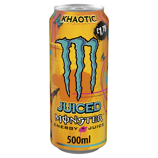 Monster Energy Khaotic 500ml (UK Version) 魔爪熱帶水果&香橙味能量飲品(英國增量版)