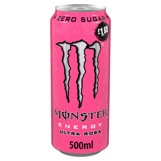 Monster Ultra Rosa 500ml (UK Version) 魔爪番石榴草莓味無糖能量飲品(英國增量版)
