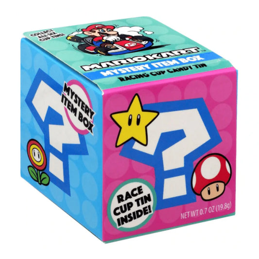 Mario Kart Mystery Item Box Racing Cup Candy Tin 19g