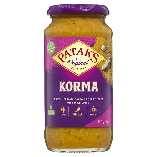 Patak's Korma Curry Sauce 450g 印度椰香咖喱 (不辣)
