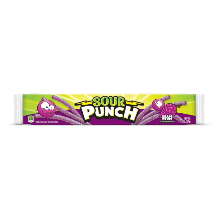 Sour Punch Grape Straws 57g