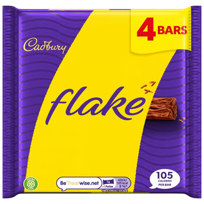 Cadbury Flake Chocolate Bar 4 Pack 吉百利經典層層朱古力