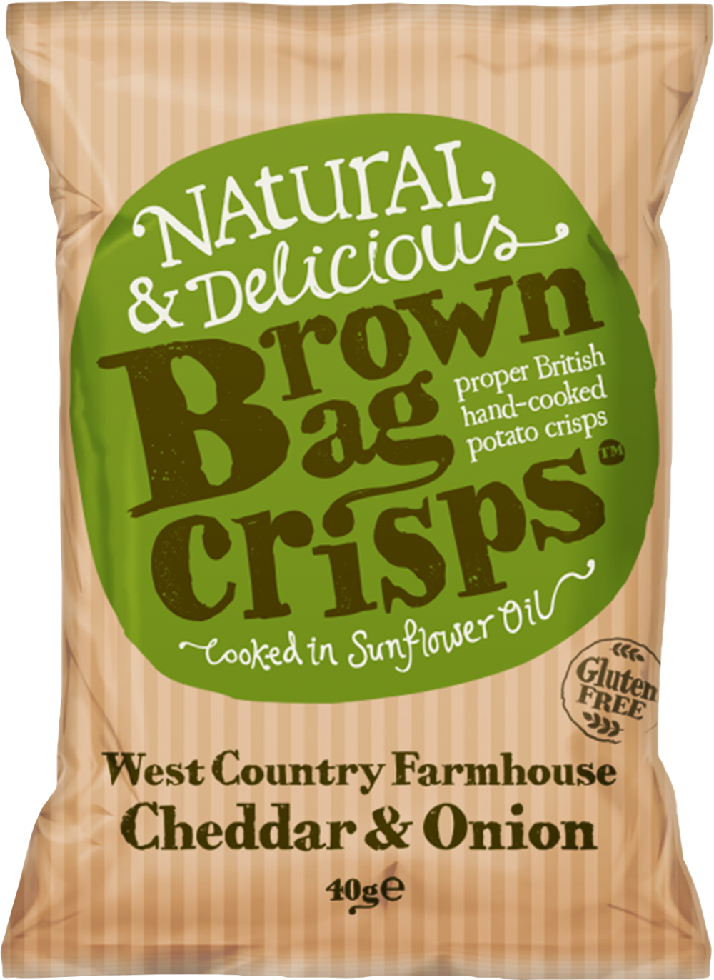 Brown Bag Crisps West Country Farmhouse Cheddar & Onion 40g