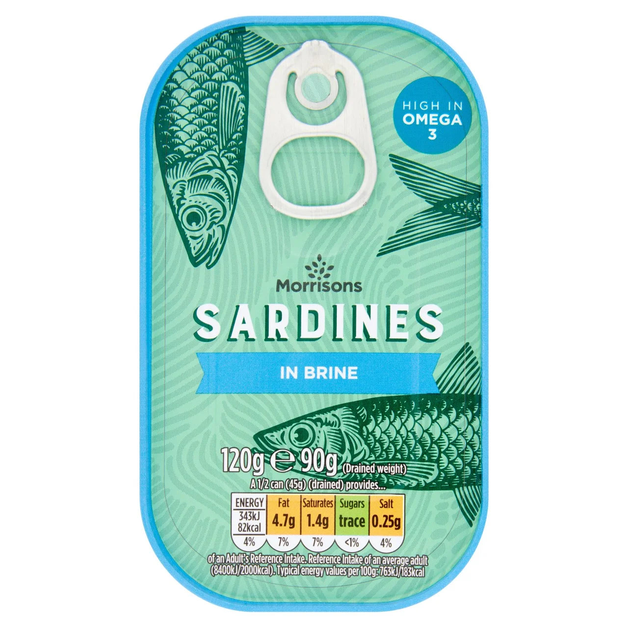 Morrisons Sardines in Brine 120g