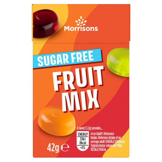 Morrisons Sugar Free Mixed Fruit Sweets 42g