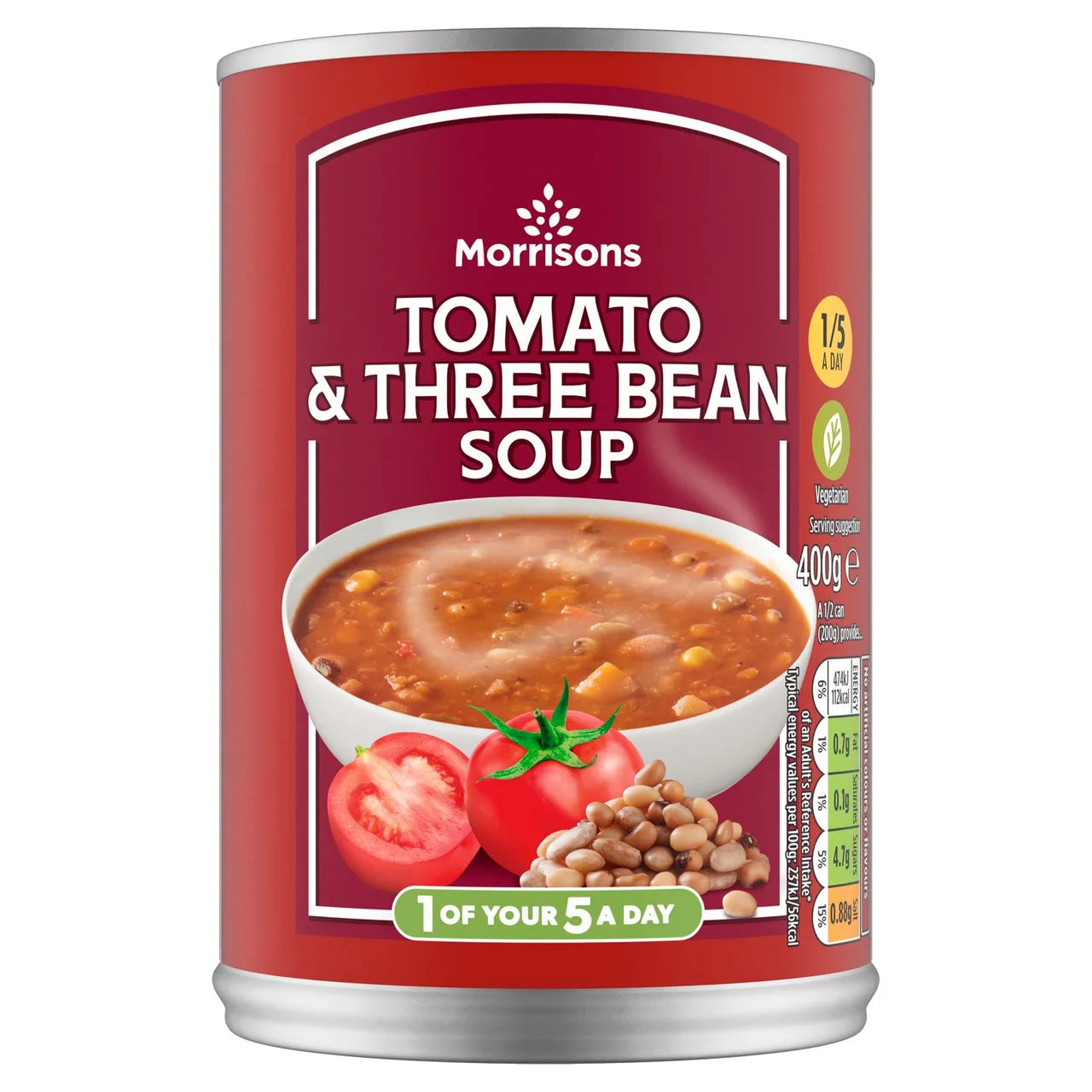 Morrisons Tomato & 3 Bean Soup 400g