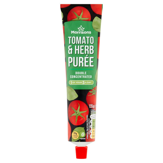 Morrisons Tomato Puree With Basil 135g 雙倍濃縮羅勒番茄膏