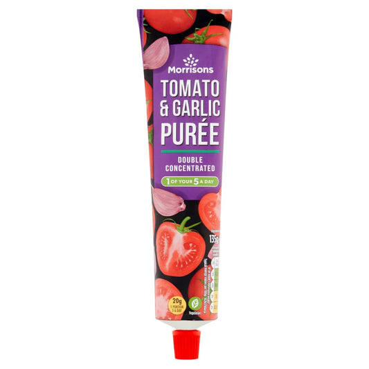 Morrisons Tomato Puree With Garlic 135g 雙倍濃縮香蒜番茄膏