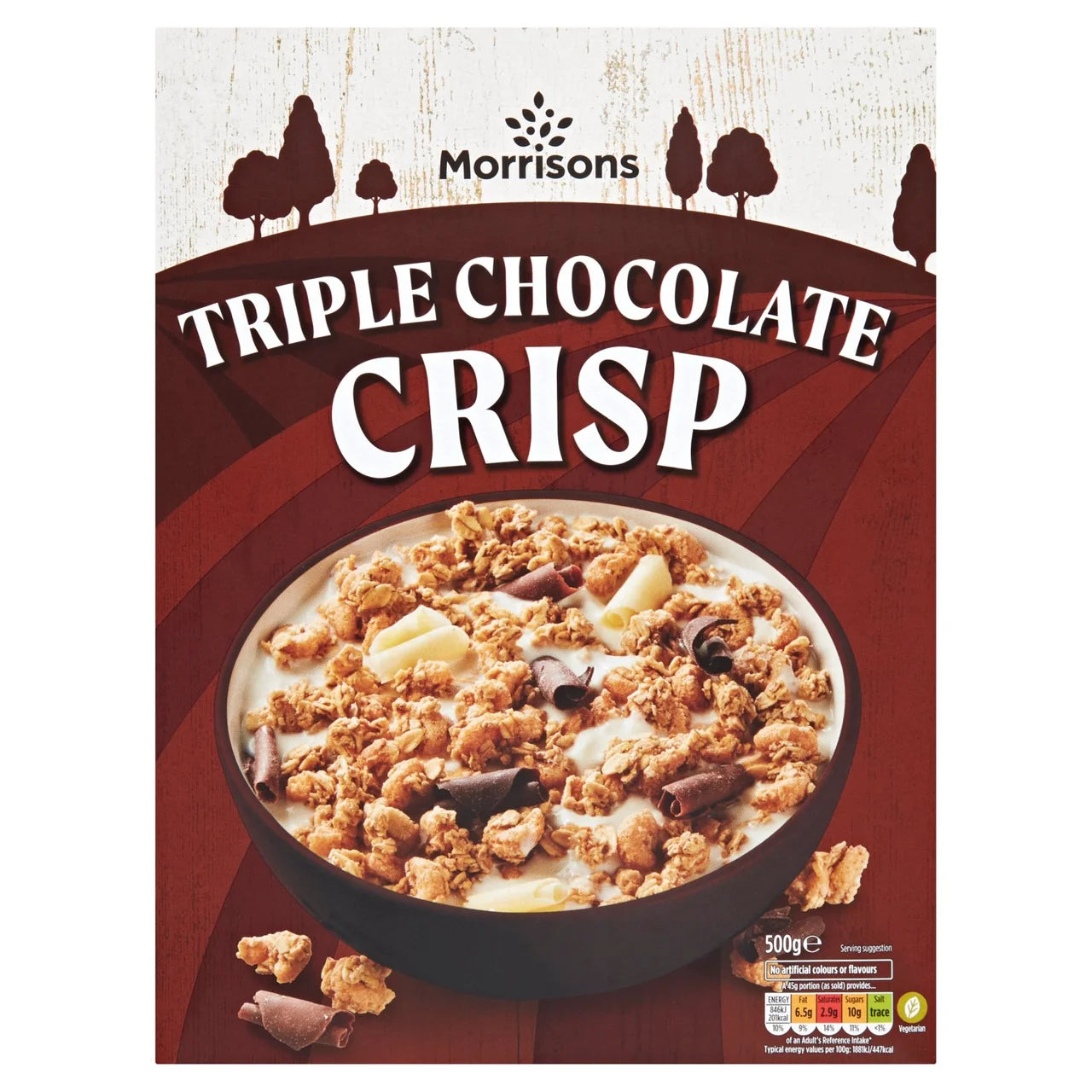 Morrisons Triple Chocolate Clusters 500g 三重特濃朱古力脆脆