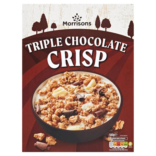 Morrisons Triple Chocolate Clusters 500g 三重特濃朱古力脆脆