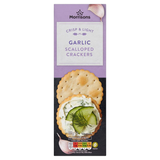 Morrrisons Garlic Scalloped Crackers 185g 蒜香克力架