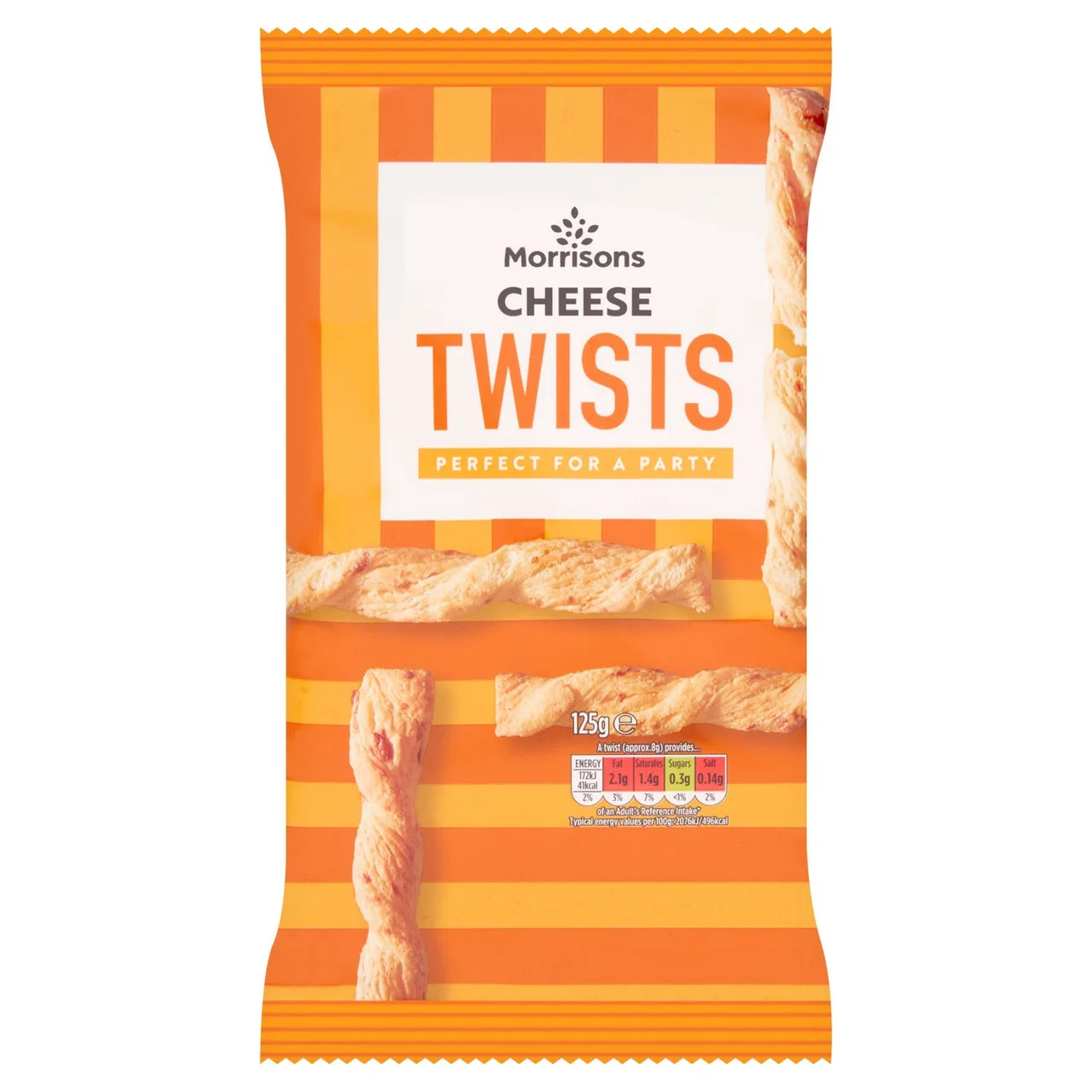 Morrisons Cheddar Cheese Twists 125g 車打芝士酥皮條