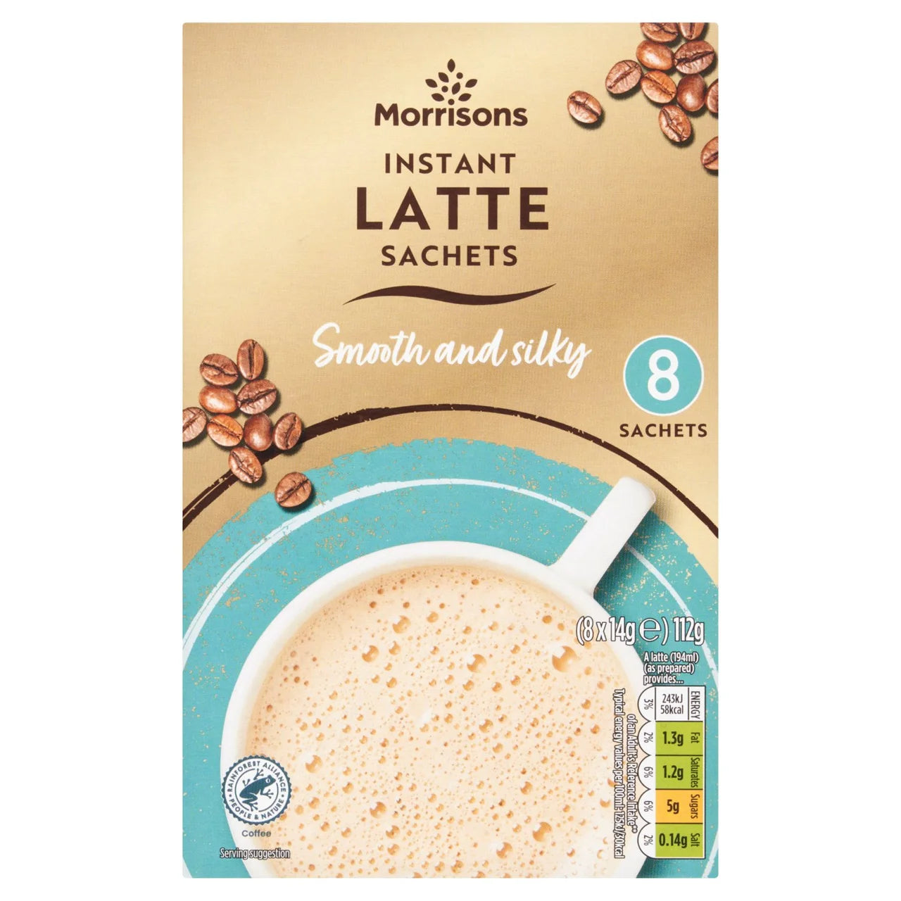 Morrisons Classic Instant Latte Sachets 8 X 14g 即沖鮮奶咖啡(8包裝)