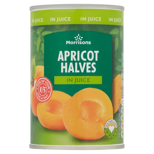 Morrisons Apricot Halves in Juice 410g 杏桃浸果汁(無添加糖無代糖)
