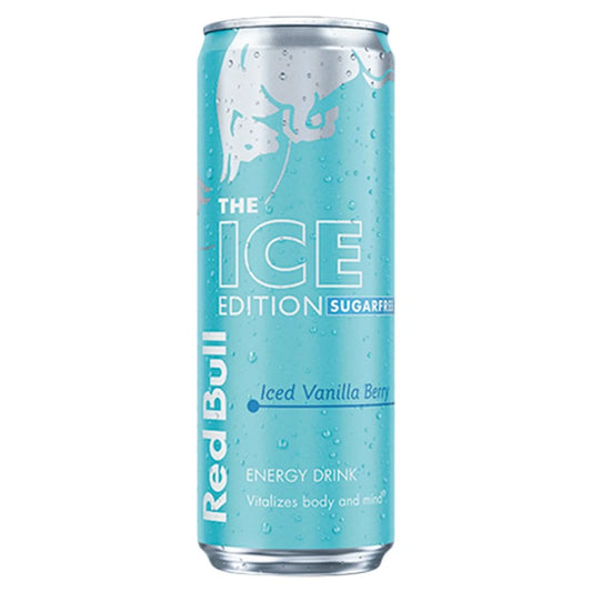 Red Bull Energy Drink Sugar Free Ice Edition Iced Vanilla Berry 250ml (UK) 紅牛冰極能量飲品(英國版)
