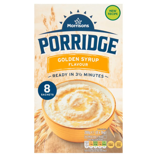 Morrisons Golden Syrup Porridge Sachets 8 pack 黃金糖漿燕麥(8包裝)