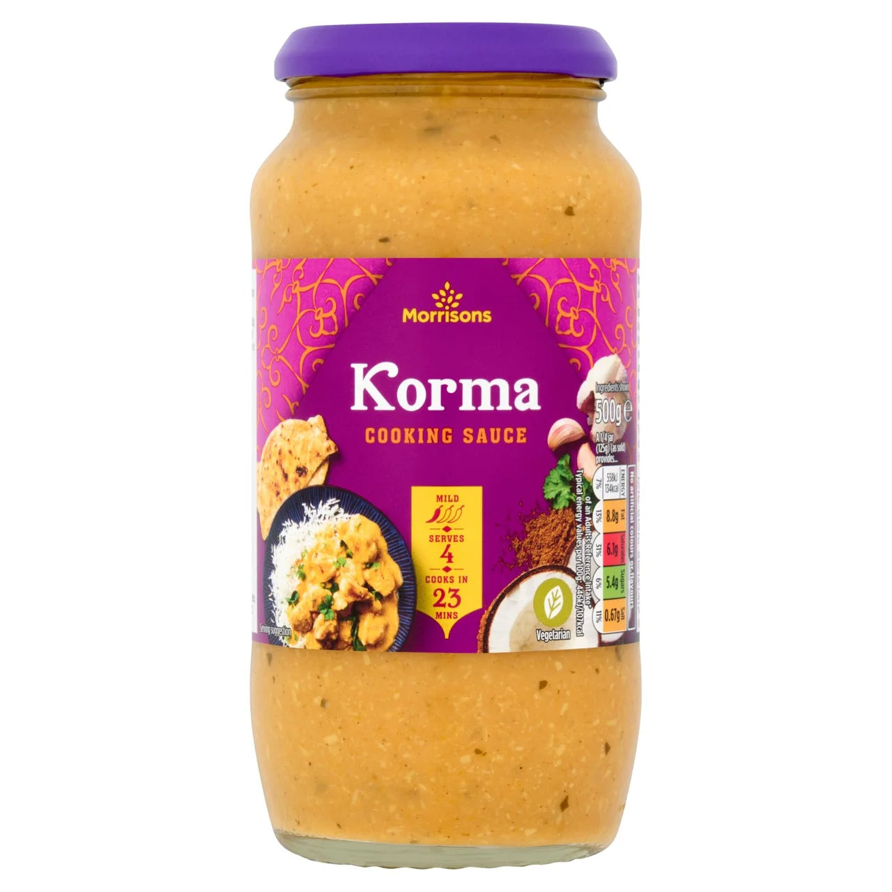Morrisons Korma Sauce 500g 印度椰子奶油咖哩(不辣)