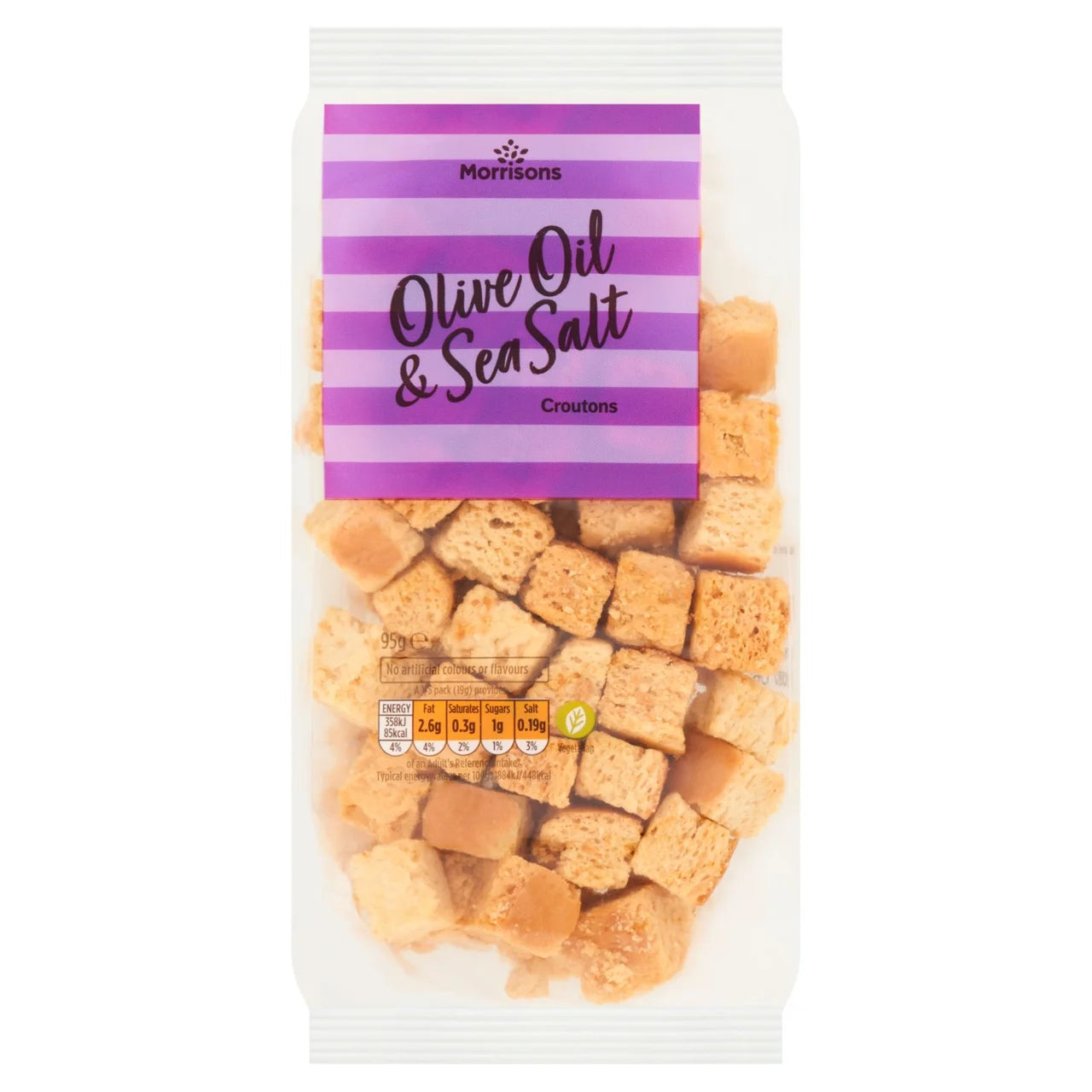 Morrisons Olive Oil & Seasalt Croutons 95g 橄欖油＆海鹽麵包脆粒