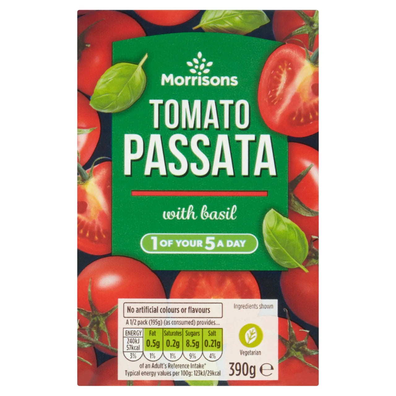 Morrisons Passata with Basil 390g 意式羅勒番茄蓉醬
