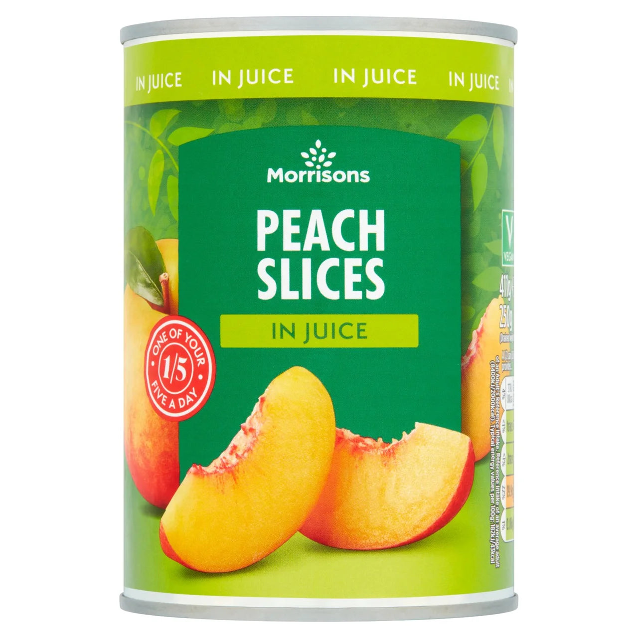 Morrisons Peach Slices In Juice 411g 桃浸果汁(無添加糖無代糖)