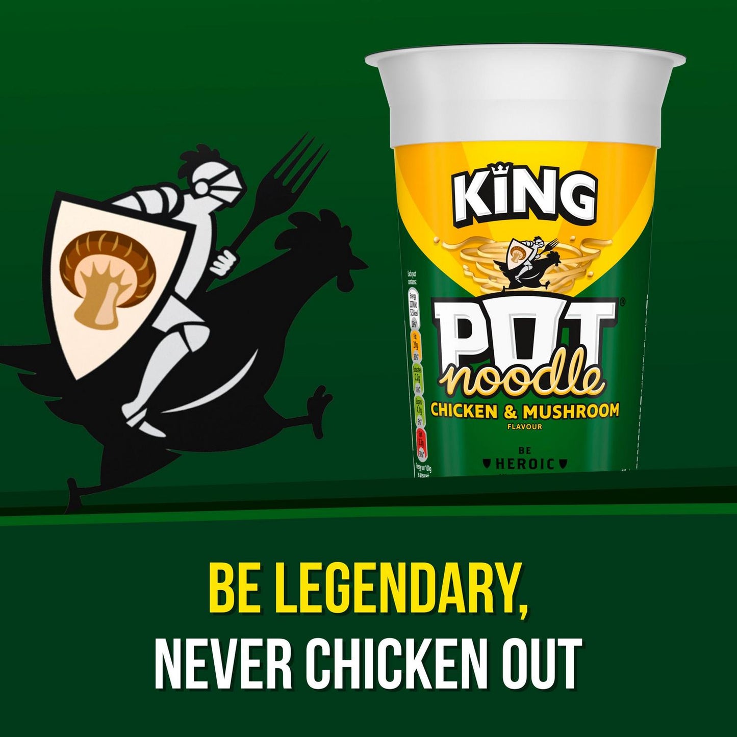 King Size Pot Noodle Chicken & Mushroom 114g 特大蘑菇雞杯麵(英國No.1杯麵)