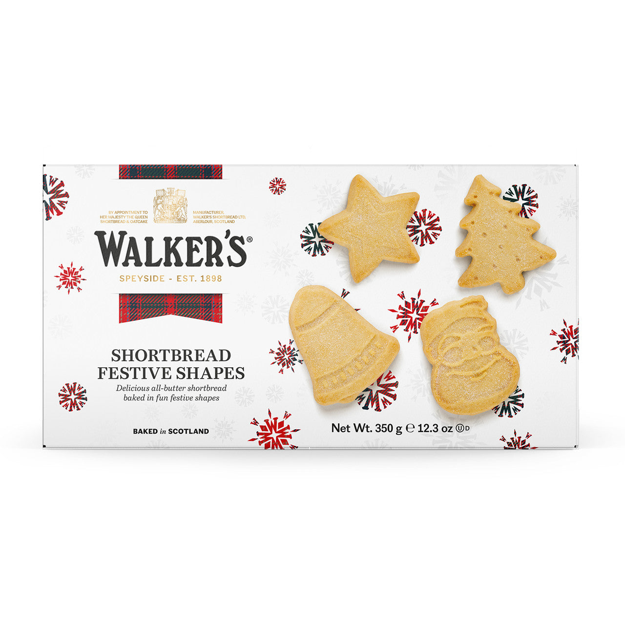 Walkers Festive Shapes Shortbread 350g 蘇格蘭牛油餅(聖誕特別版)