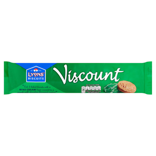 Lyons Mint Viscount 7pk 英國經典薄荷朱古力餅(7包裝)