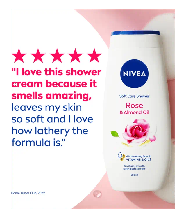Nivea Rose & Almond Shower Cream 250ml
