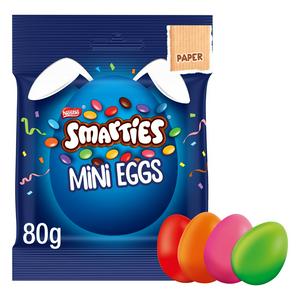 Smarties Milk Chocolate Easter Mini Eggs Sharing Bag 80g