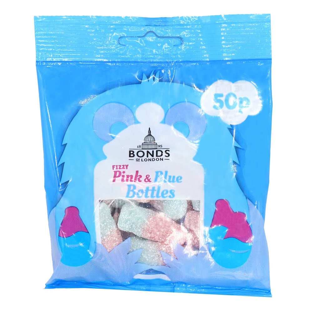 Bonds Fizzy Pink & Blue Bottles Treat Bags 50g