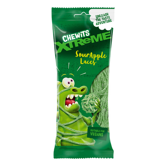 Chewits Xtreme Apple Sour Laces 160g