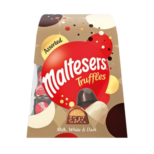 Maltesers Assorted Truffles White, Dark and Milk Chocolate Gift Box of Chocolates 200g 麥提莎什錦松露朱古力禮盒（白朱古力、黑朱古力和牛奶朱古力）